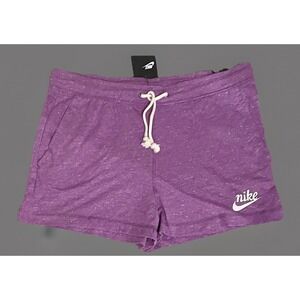 NWT Nike Sportswear Women's Purple Nebula Sail New Shorts Size Large L Workout‎